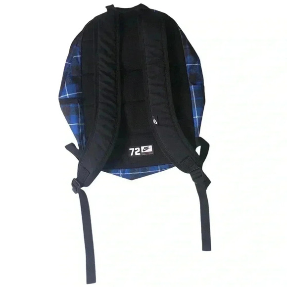 Nike Sportswear Heritage 2.0 Backpack Plaid Blue Black - Picture 3 of 6